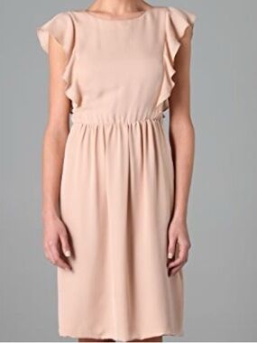 Theory 100% Silk Edmona Ruffle Dress 6
